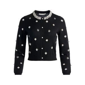 Alice+Olivia Women Dollie Wool Cardigan